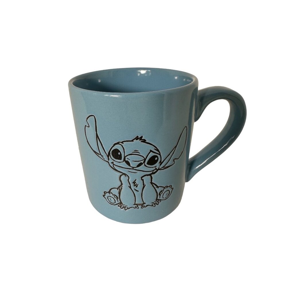 Disney Stitch Blue Ceramic Coffee Mug 14 Oz new